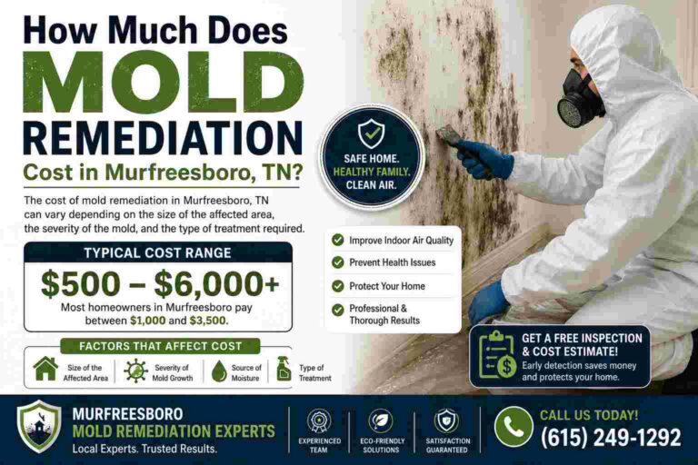 How Much Does Mold Remediation Cost in Murfreesboro, TN?
